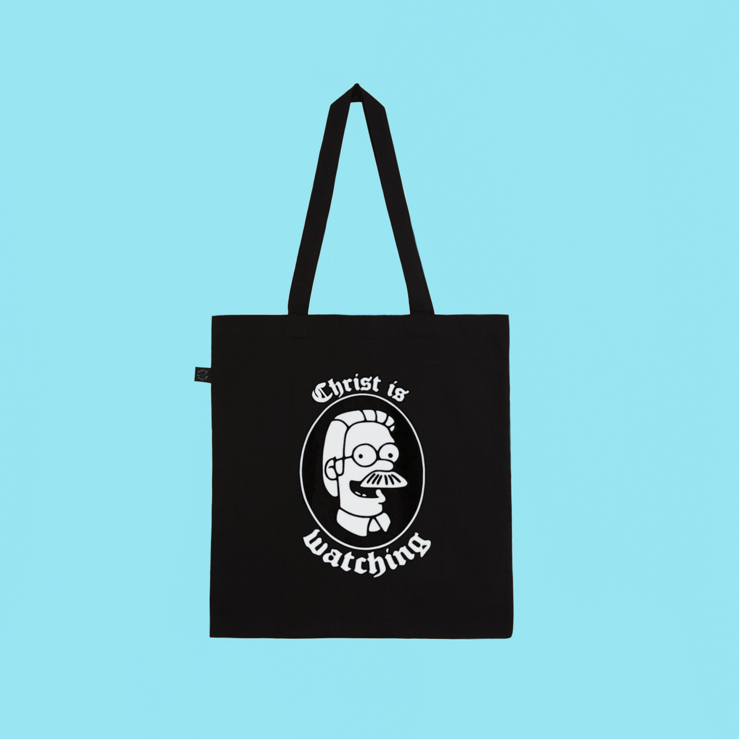 Christ Is Watching - Embroidered Earth Positive Ethical tote