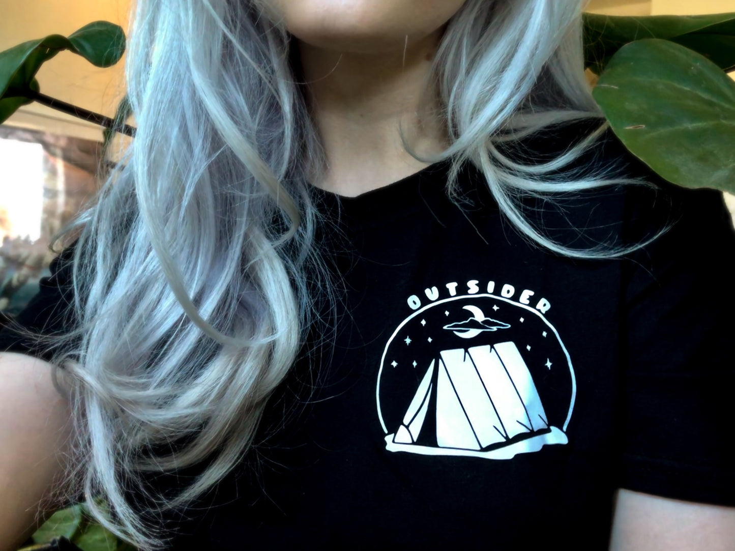 Outsider - White/Black Unisex Tshirts