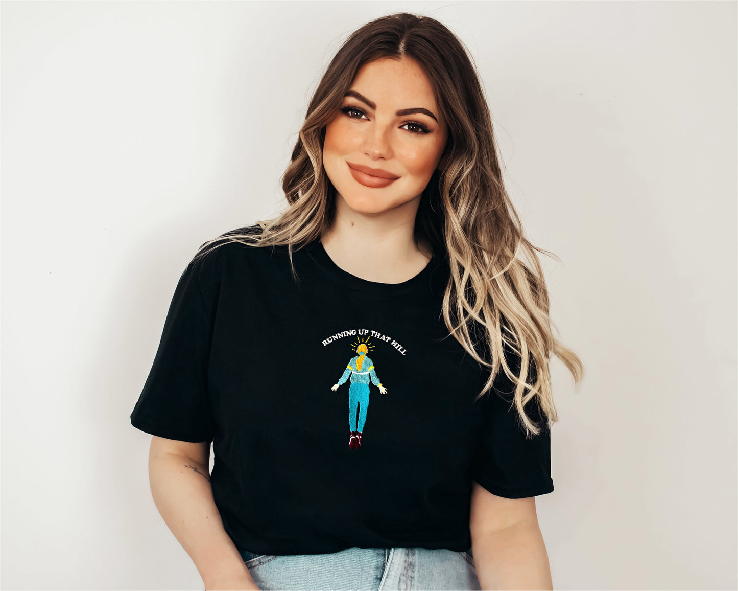 Running Up That Hill - Unisex Embroidered Tee
