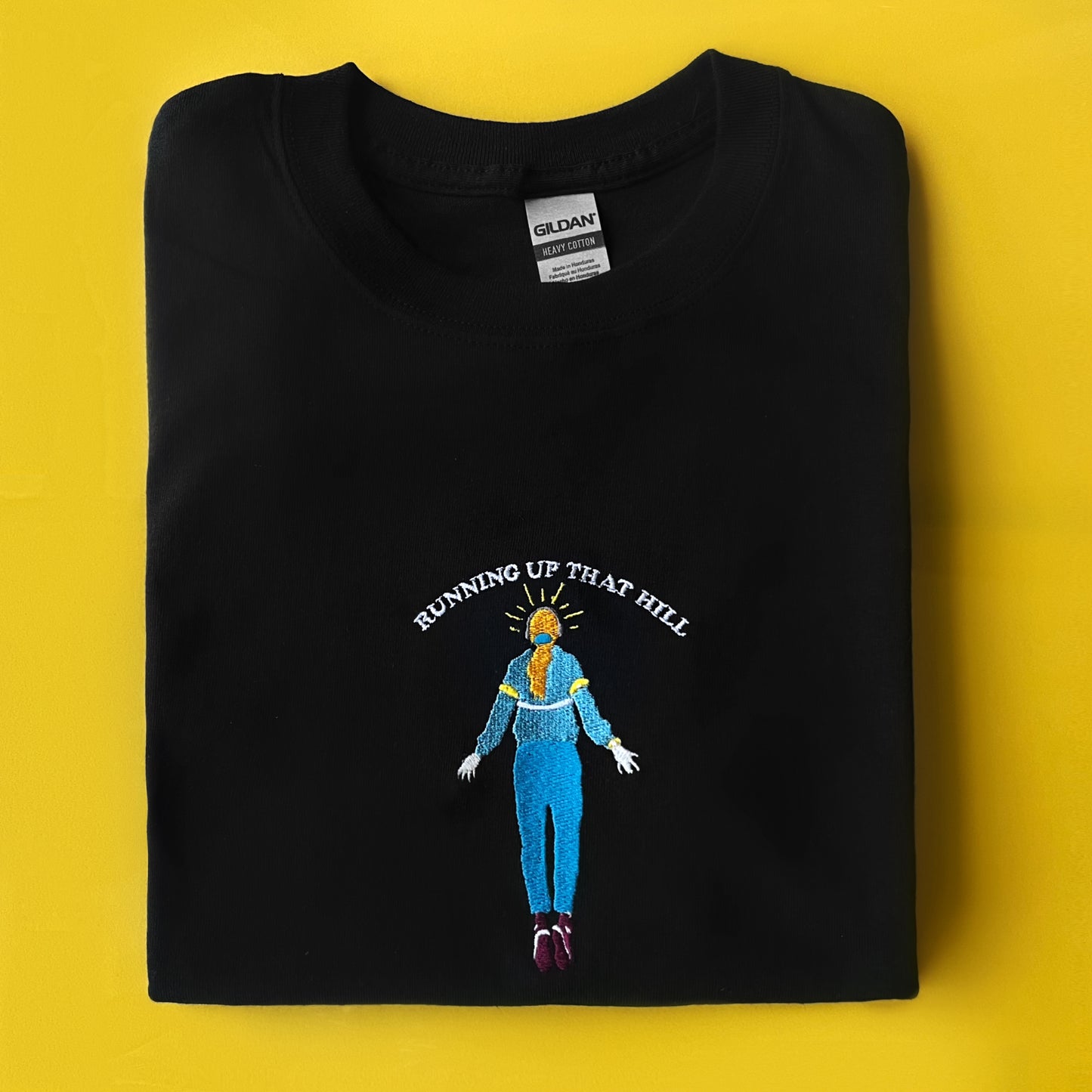 Running Up That Hill - Unisex Embroidered Tee