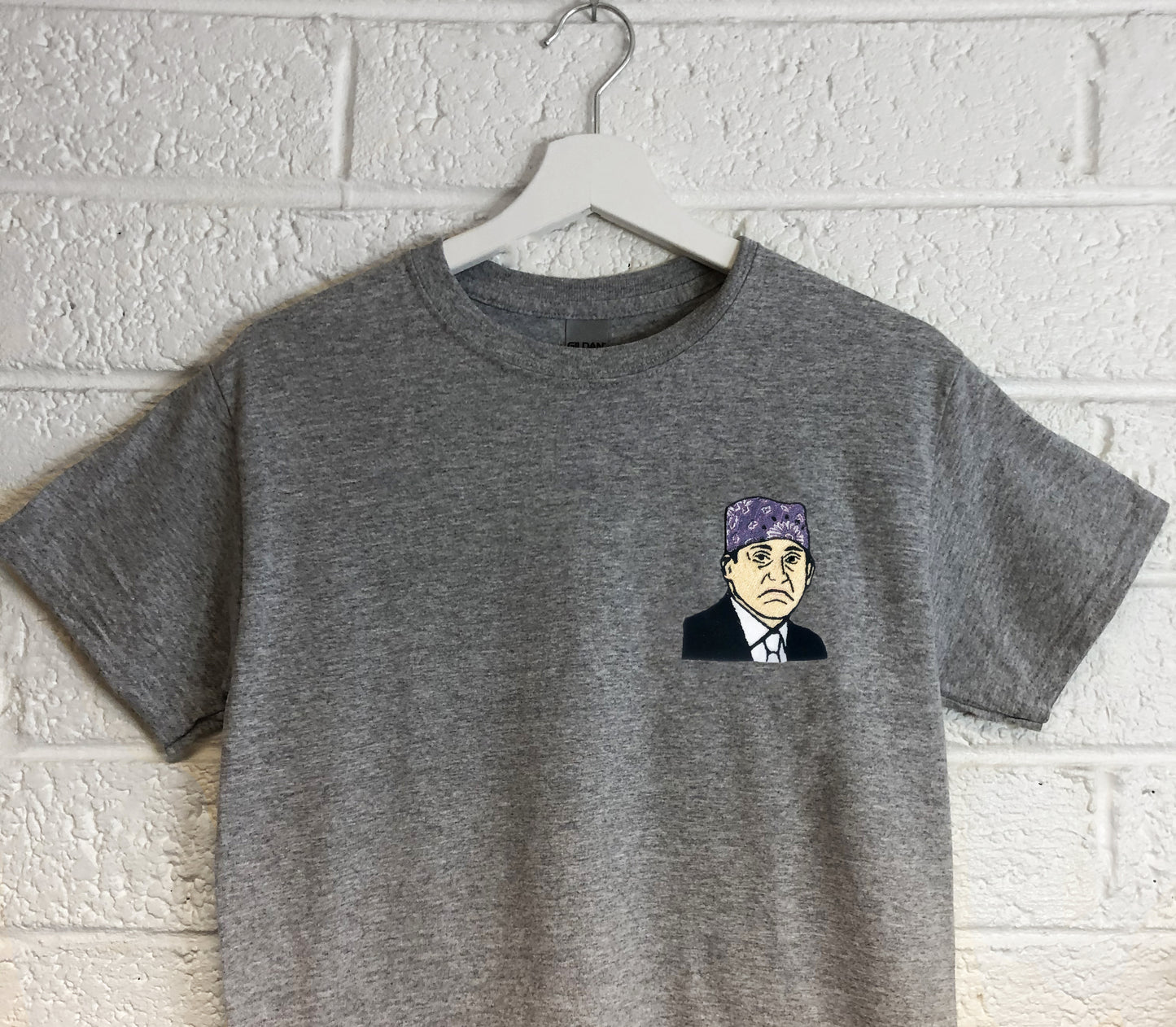Prison Mike The Office - Grey/Black/White - Unisex Embroidered Print