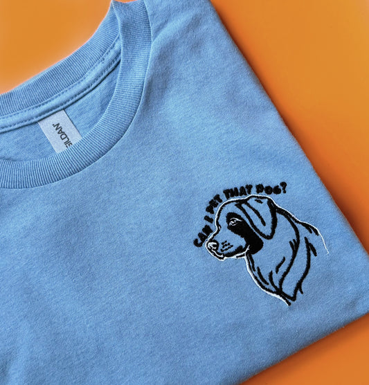 Can I Pet That Dog? - Blue Unisex Tshirts