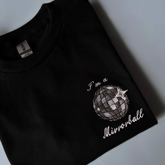 Mirrorball - Unisex Embroidered Print (Black AND White options)