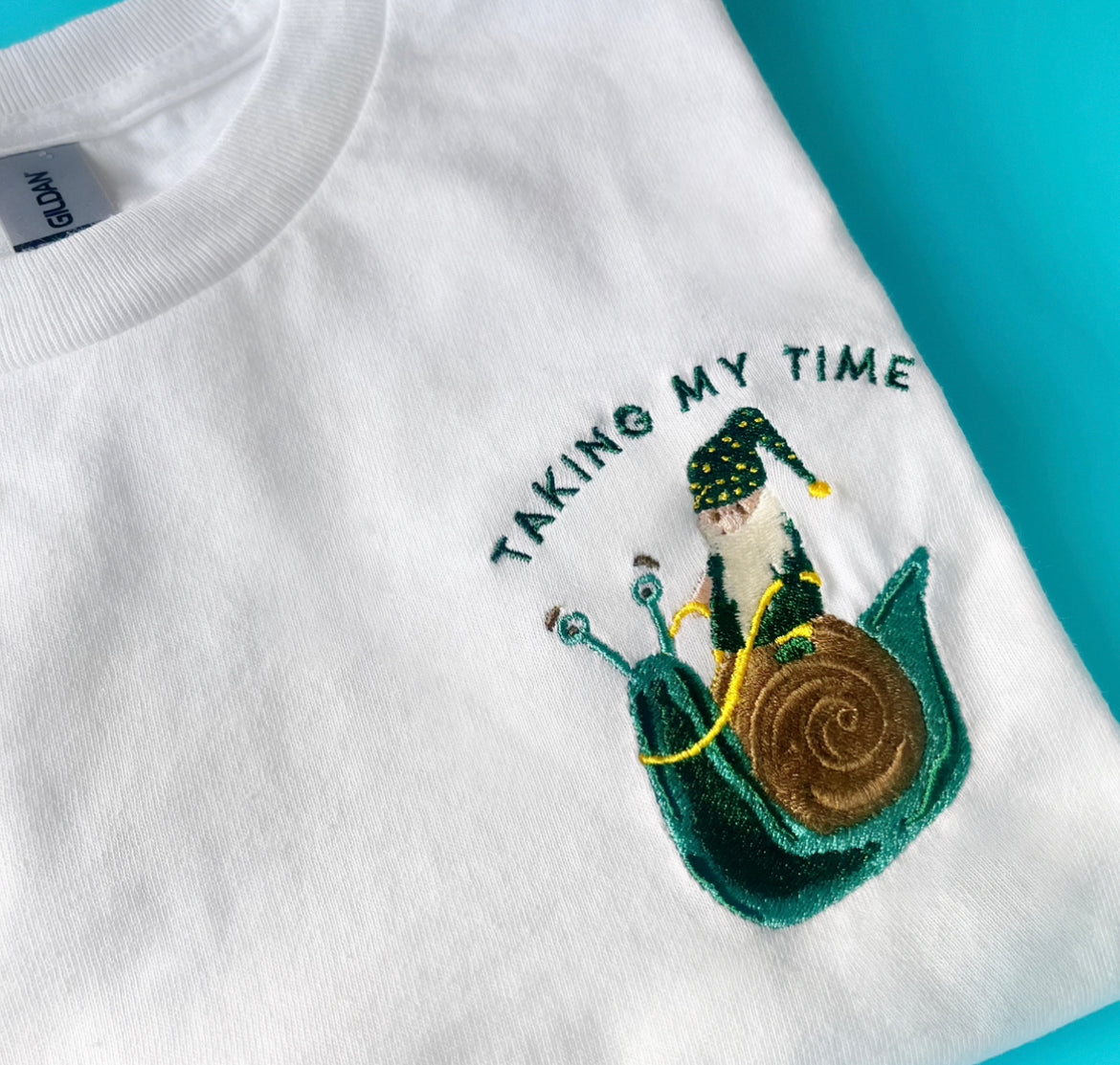 Taking My Time -  Unisex Embroidered Print