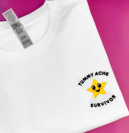 Tummy Ache Survivor - L/WHITE