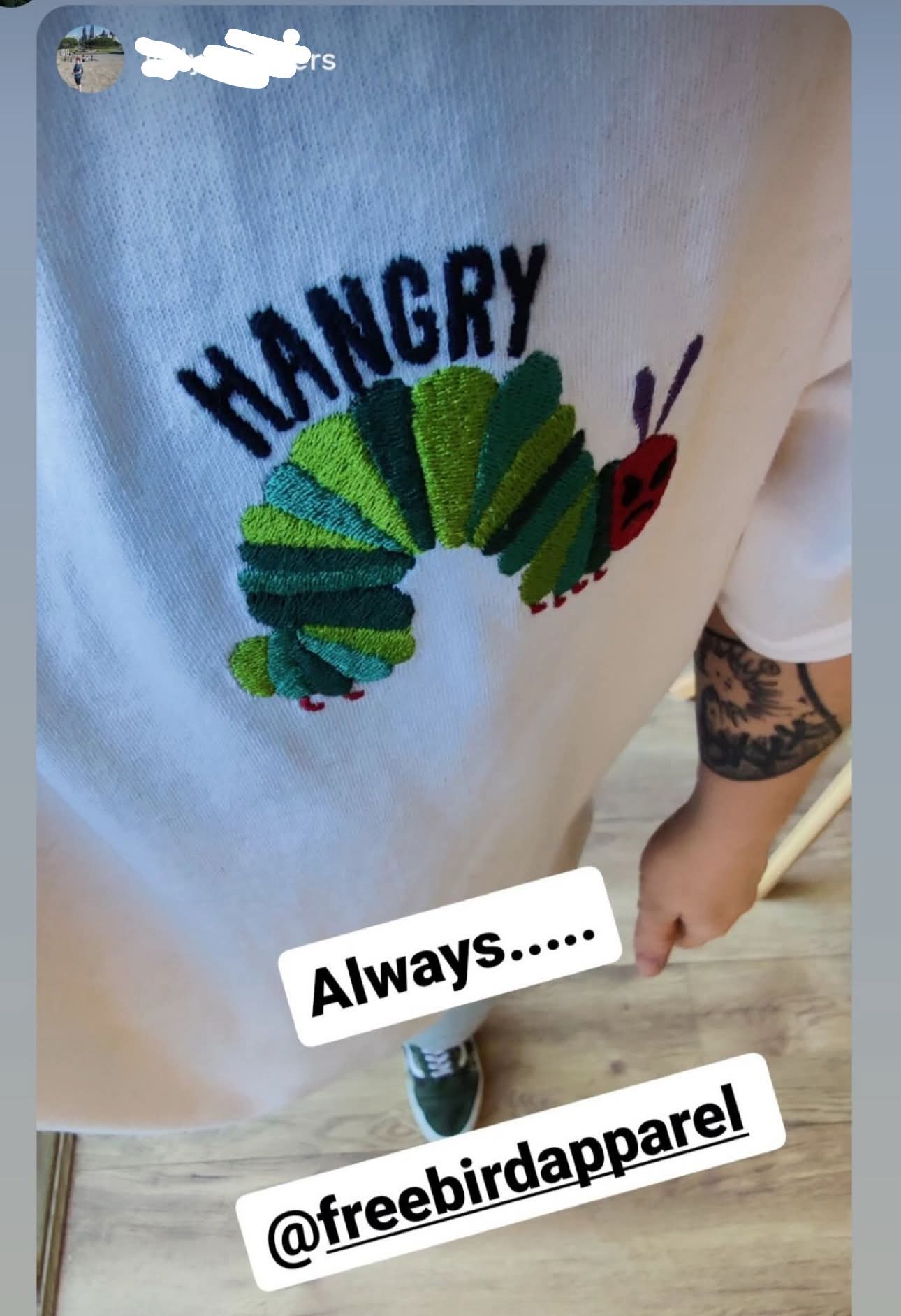 The Hangry Caterpillar - Unisex Embroidered Print