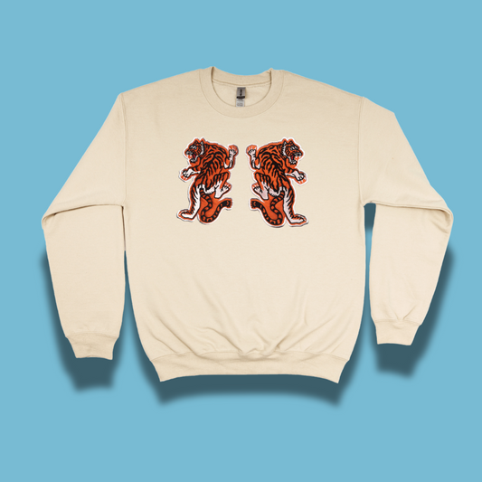 Satin Tiger Applique - Unisex sweaters