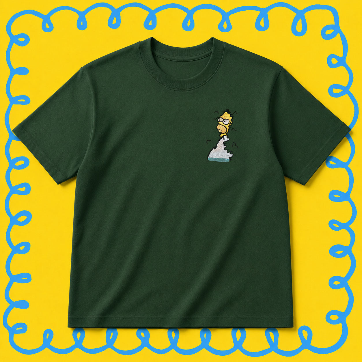 Disappearing Into Bushes - Unisex Embroidered T-shirt
