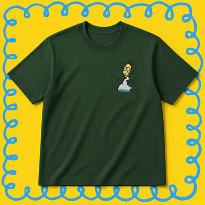 Disappearing Into Bushes - Unisex Embroidered T-shirt