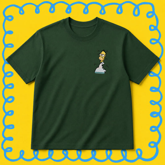 Disappearing Into Bushes - Unisex Embroidered T-shirt