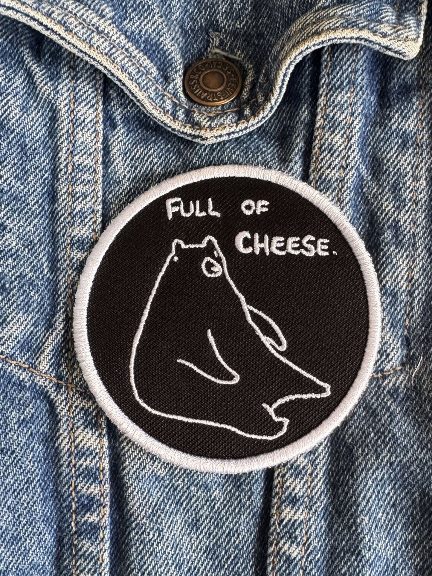 🧀 “FULL OF CHEESE” - Iron On Patch