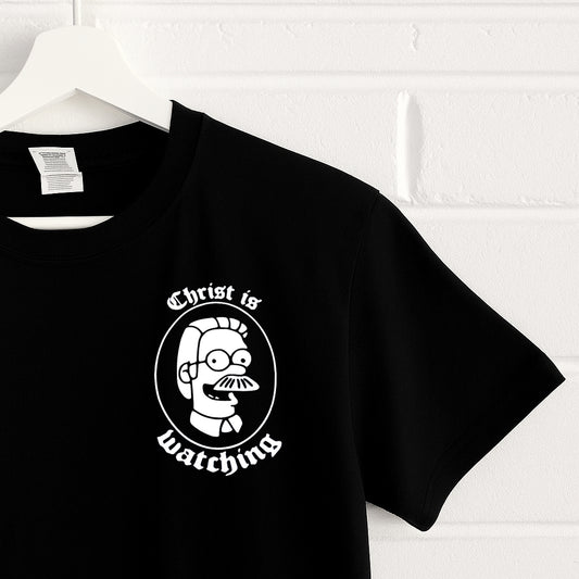 Christ Is Watching - White/Black Unisex Tshirts