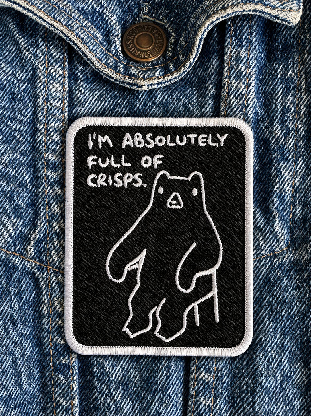 🥔 “I’M ABSOLUTELY FULL OF CRISPS” - Iron On Patch