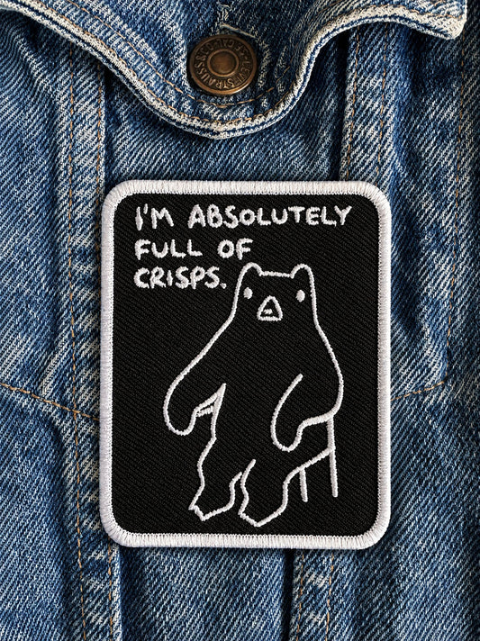 🥔 “I’M ABSOLUTELY FULL OF CRISPS” - Iron On Patch