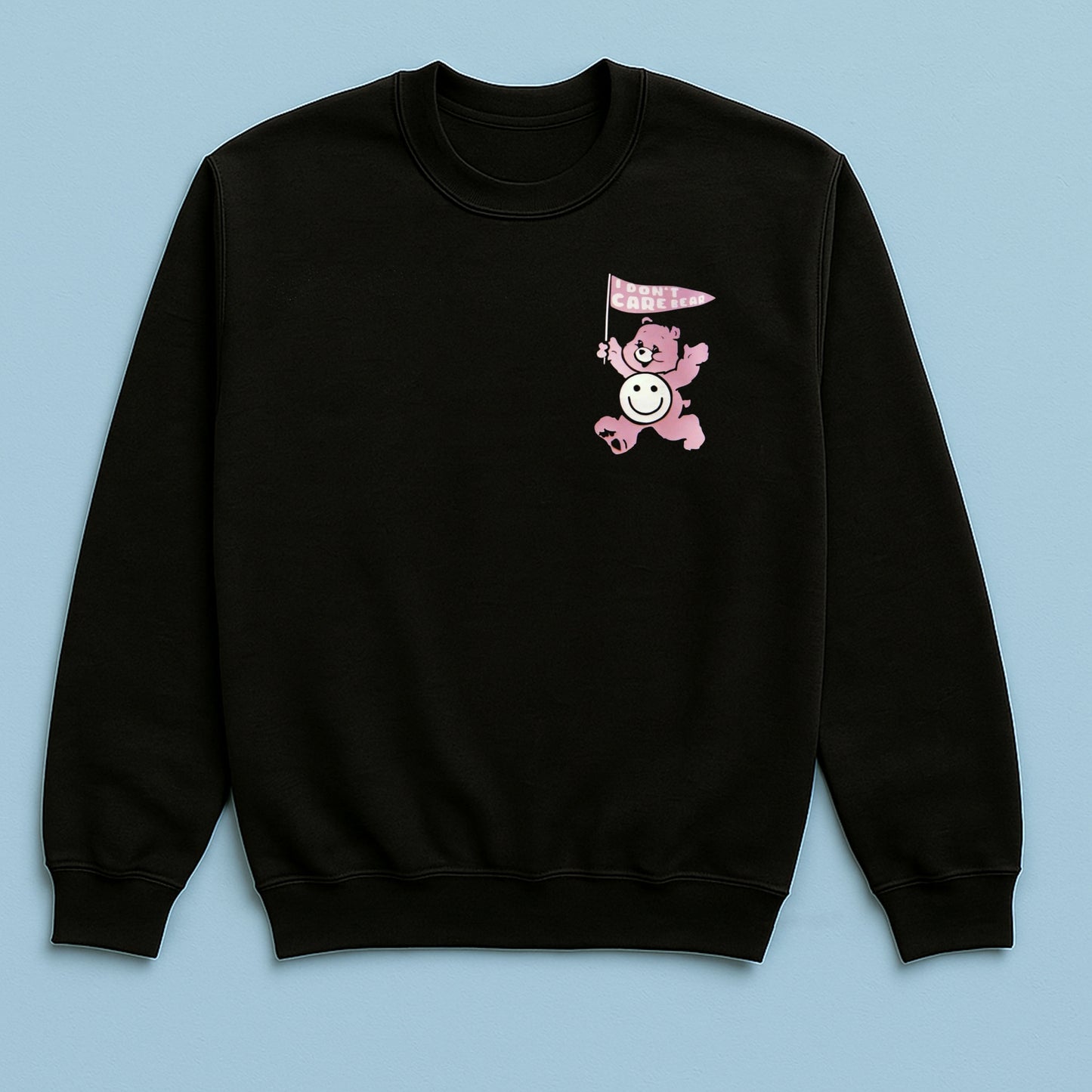 I Don't Care Bear - Embroidered Unisex Sweaters
