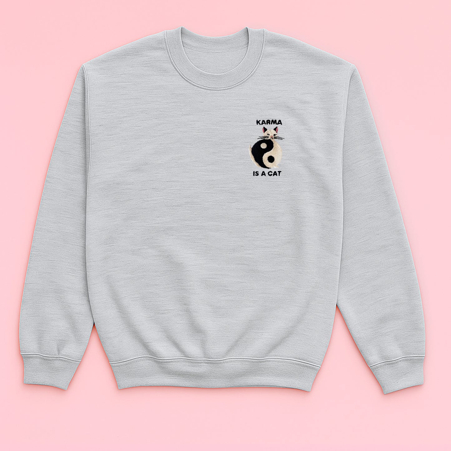 Karma is a Cat - Embroidered Unisex Sweaters