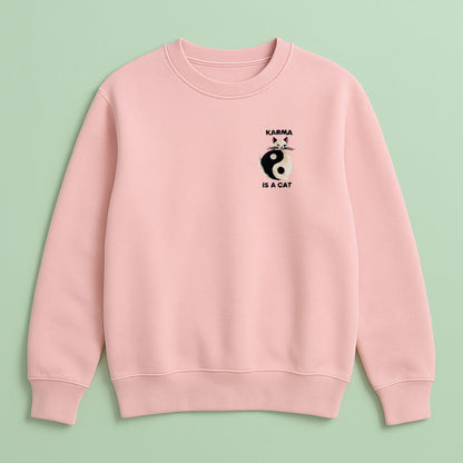 Karma is a Cat - Embroidered Unisex Sweaters