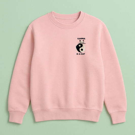 Karma is a Cat - Embroidered Unisex Sweaters