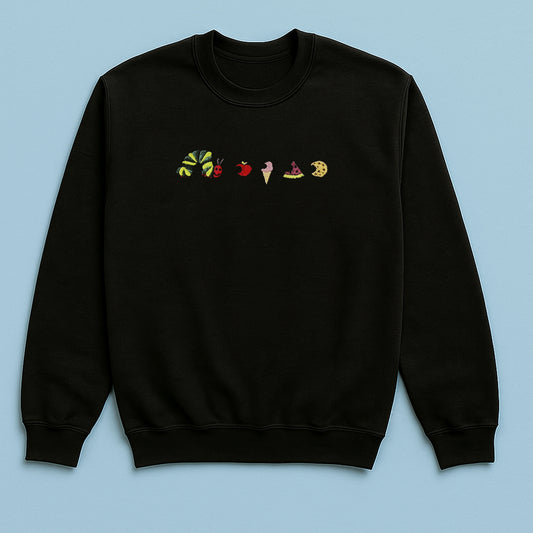 Not So Hangry Caterpillar- Embroidered Unisex Sweaters