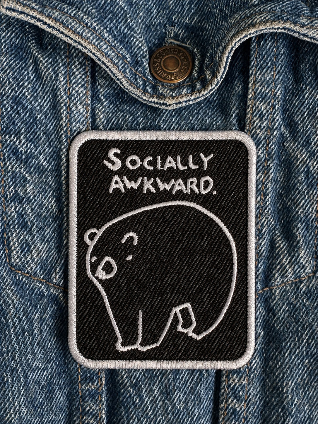 🖤 “SOCIALLY AWKWARD” - Iron On Patch