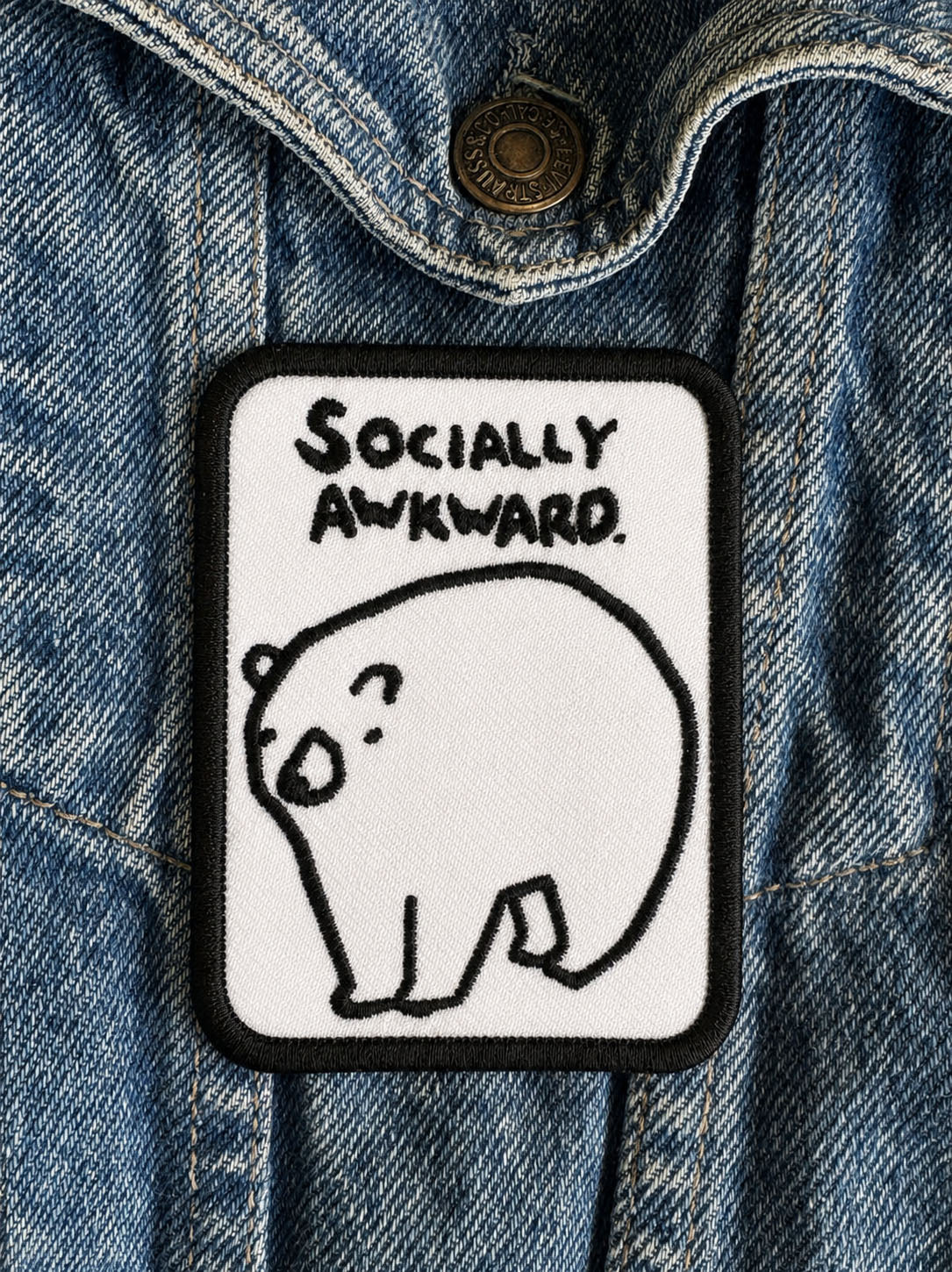 🖤 “SOCIALLY AWKWARD” - Iron On Patch