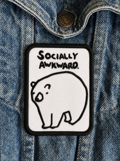 🖤 “SOCIALLY AWKWARD” - Iron On Patch