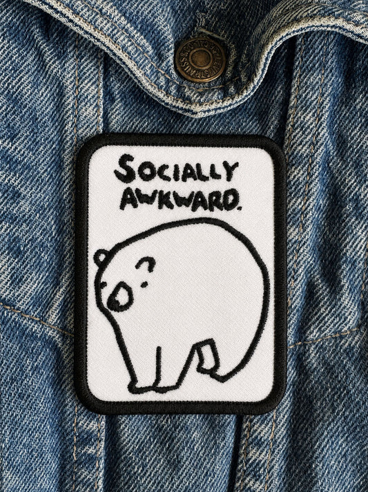 🖤 “SOCIALLY AWKWARD” - Iron On Patch