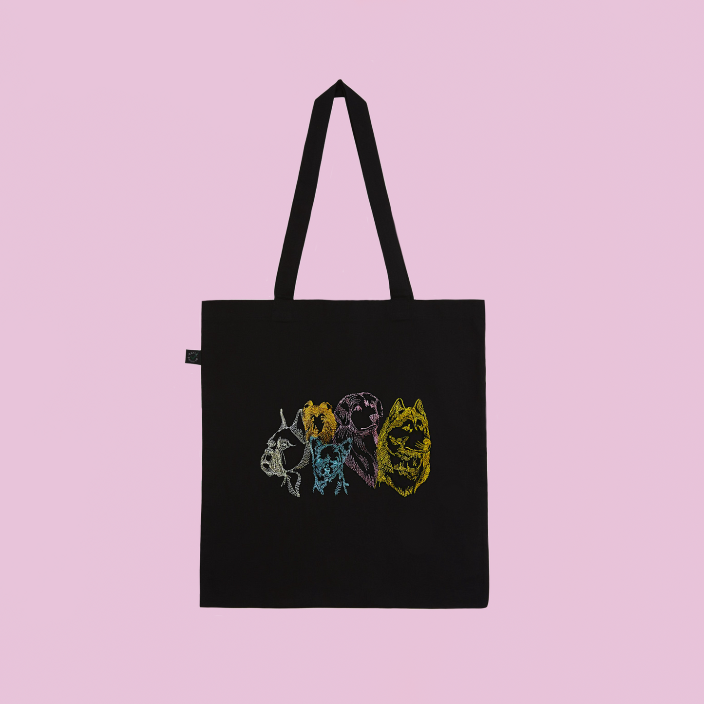 Dog Gang - Embroidered Earth Positive Ethical tote