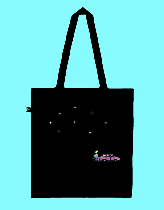 Stargazer - Embroidered Earth Positive Ethical tote.