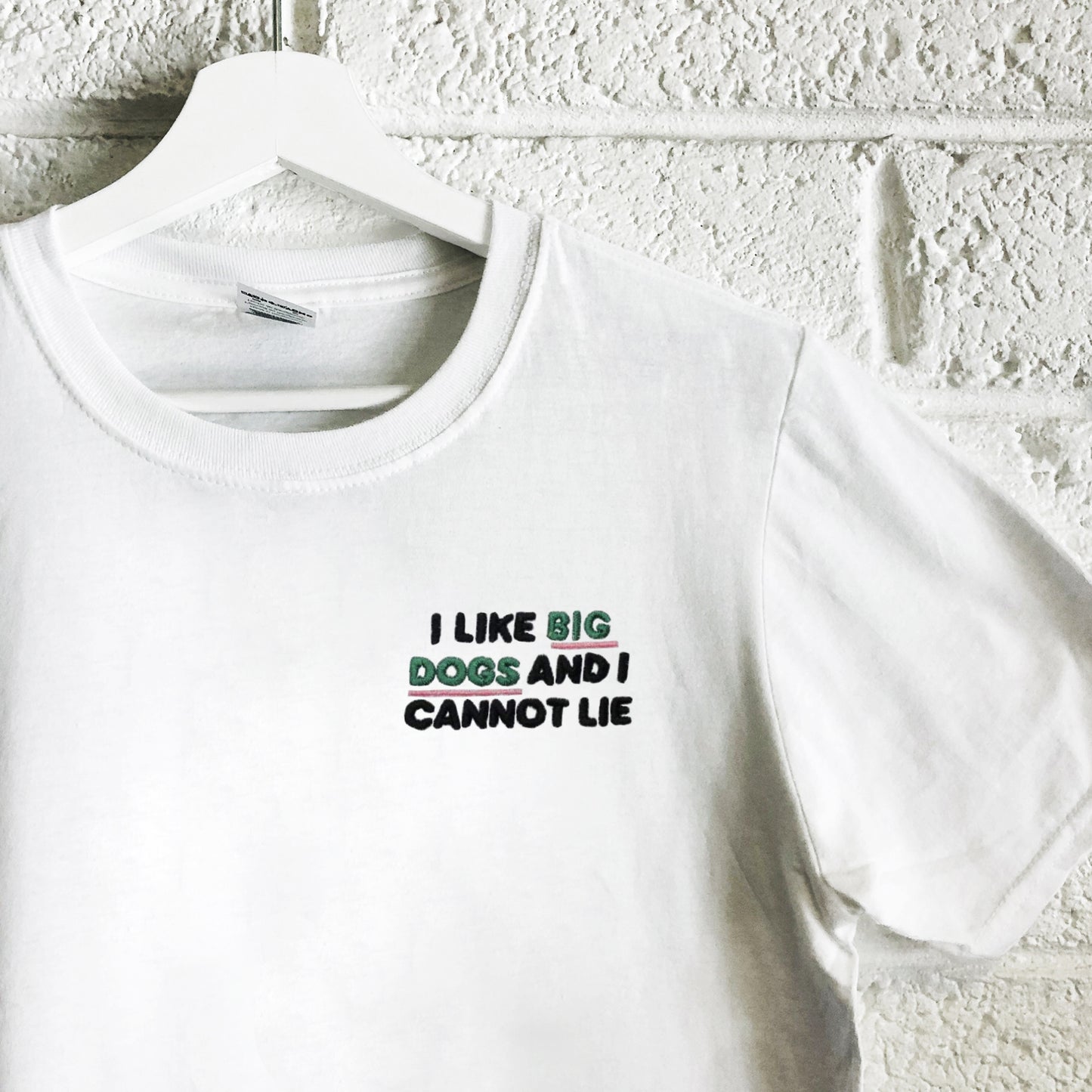 I Like Big Dogs - Unisex Embroidered Tees