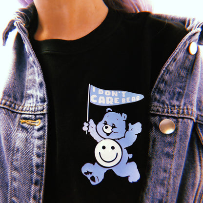 I Don’t Care Bear - Black Unisex Tshirts