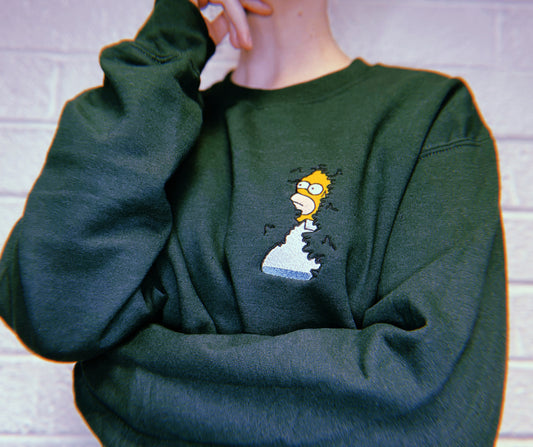 Disappearing Into Bushes - Embroidered Unisex Sweaters