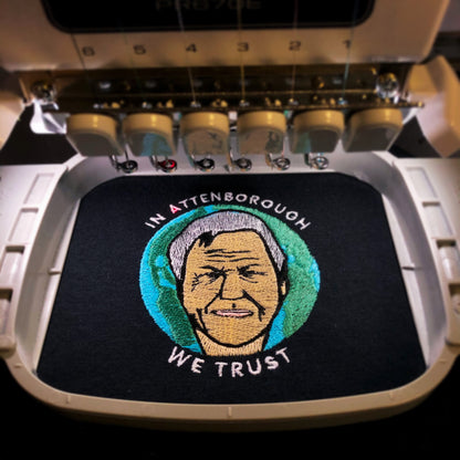 In David Attenborough We Trust - Unisex Embroidered Print