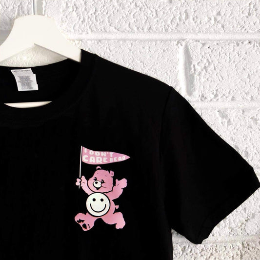 I Don’t Care Bear - Black Unisex Tshirts