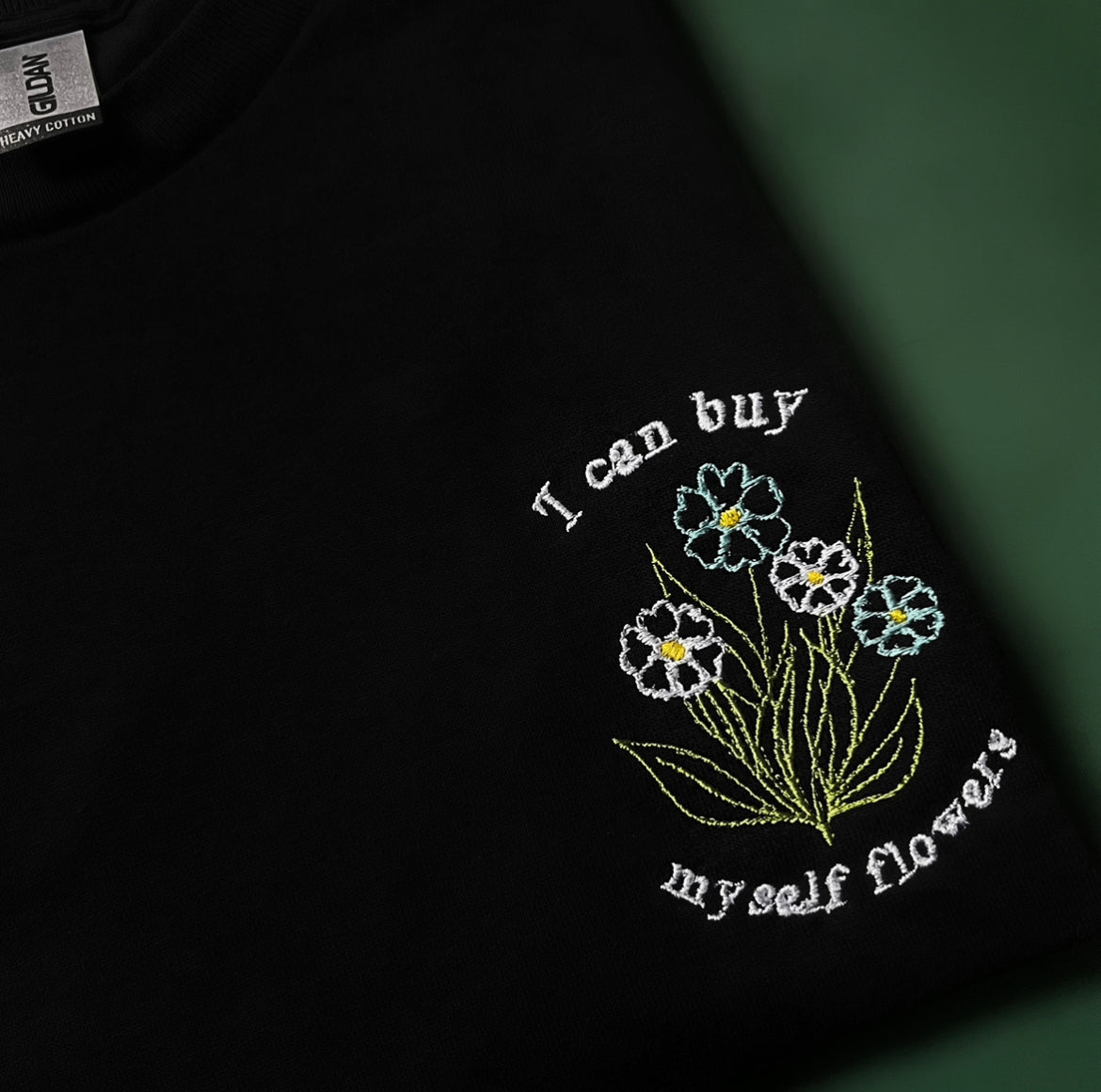 Flowers Tee - Unisex Embroidered Print