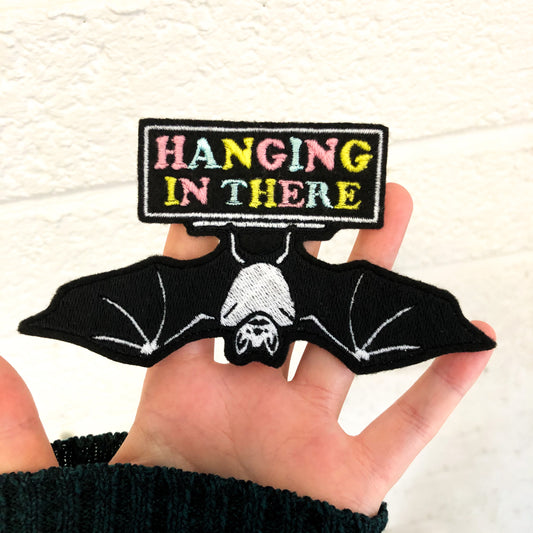 Hanging In There Embroidery Patch