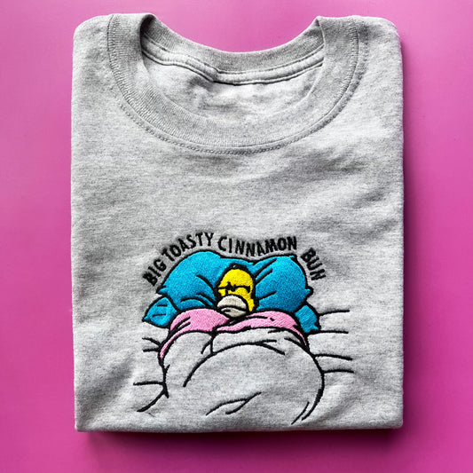 Big Toasty Cinnamon Bun - Unisex Embroidered T-shirt