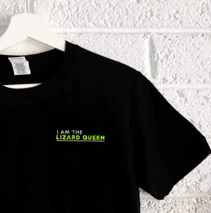 I Am The Lizard Queen - Black/White/Grey Tshirt