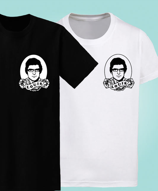 Louis Theroux fan art - White/Grey/Black