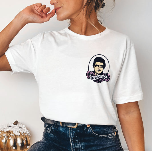 Saint Louis Theroux - Unisex Embroidered Print. Black/White/Grey