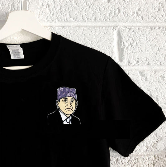 Prison Mike The Office - Grey/Black/White - Unisex Embroidered Print